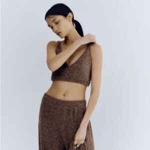 Monica Cordera Soft Wool Pants, Deep Taupe